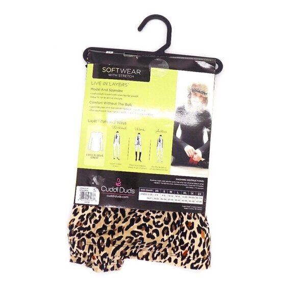 Cuddl Duds Top Layering Soft Wear Long Sleeve Crew Size Medium M - Picture 2 of 2